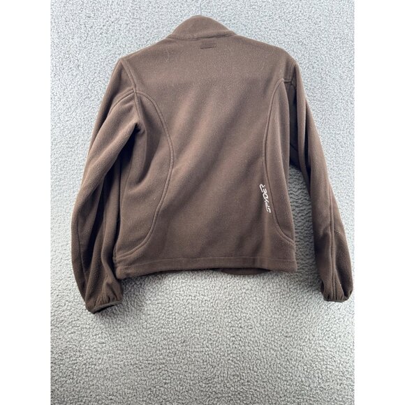 Spyder Womens Brown Fleece Jacket With Embroidered Logo Full Zip Closure Size S - Picture 2 of 7